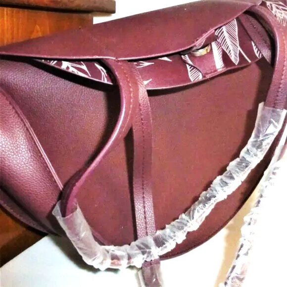 PRS1 - ROUND LEATHER Handbag Shopping Bag by TSC Makeup Bag Beach Bag Diaper - Picture 4 of 8